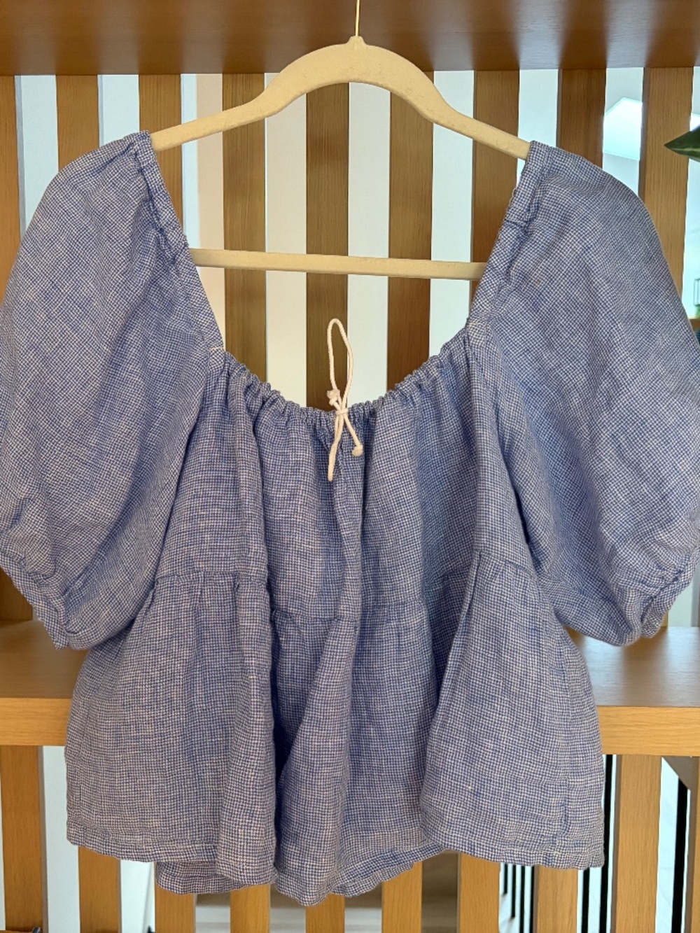 Harly Jae Prairie Blouse - Grecian Blue - small/medium